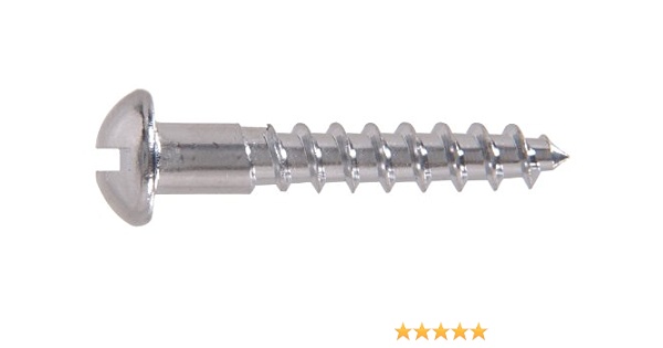 Picture of Brighton Best 097101 #4X3/4" Round Head Slot Wood Screw Chromium